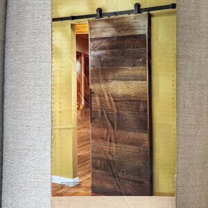 Rockler Black Top Mount Barn Door Hardware Kit NIB 200lb